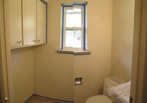 Bathroom before, and a poor "pic stitch" job